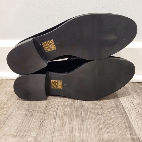 NEW JEFFREY CAMPBELL LEDGER BLACK VELVET LOAFERS - Picture 5 of 7